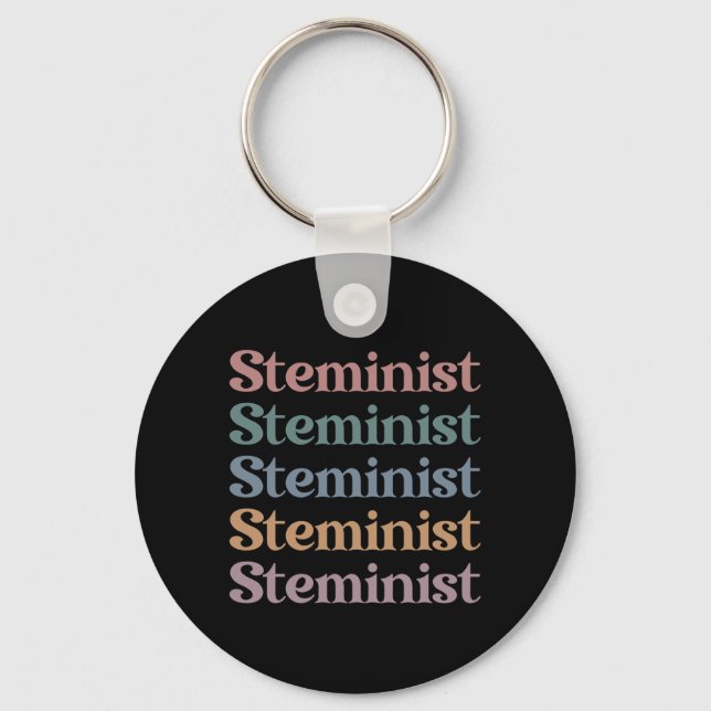 Porte-clés Steminist Retro Women In STEM (Recto)