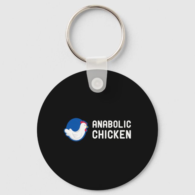 Porte-clés Stéroïde de poulet anabolisant musculation fitness (Recto)