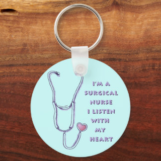 Porte-clés Stéthoscope Surgical Nurse custom name keychain