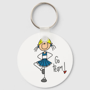 Porte-clés Stick bleu Pom-pom girl T-shirts et cadeaux
