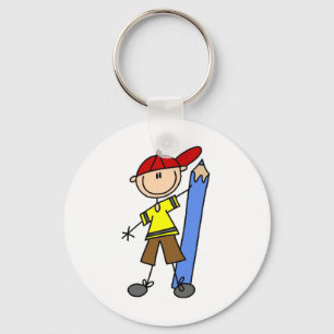 Porte-clés Stick Boy Avec Crayon
