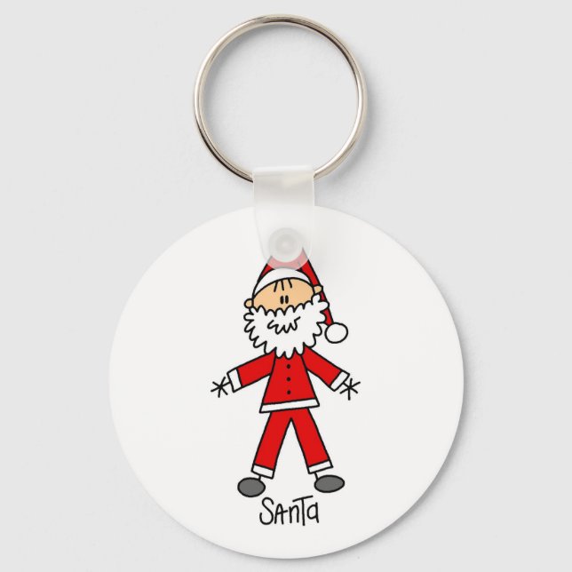 Porte-clés Stick Figure Santa Claus Tshirts et cadeaux (Recto)