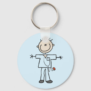 Porte-clés Stick mâle Figure Infirmière T-shirts et cadeaux