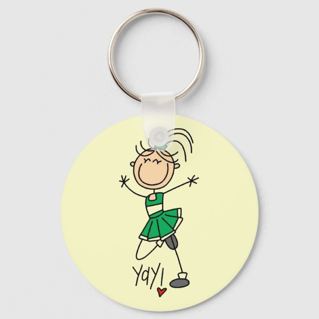 Porte-clés Stick vert Figure t-shirts et cadeaux de Pom-pom g (Recto)