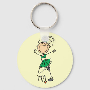 Porte-clés Stick vert Pom-pom girl et cadeaux