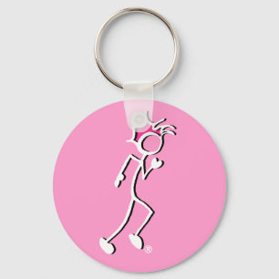 Porte-clés Stick With Sport Runner Stickman Tons roses