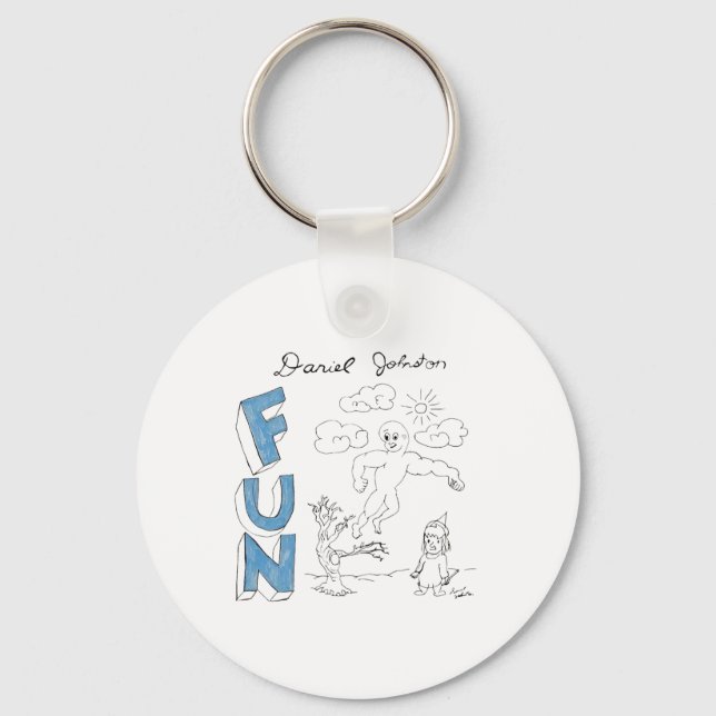 Porte-clés Sticker de dessin amusant Daniel Johnston (Recto)
