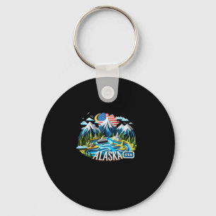 Porte-clés Sticker De L'État De L'Alaska Aux États-Unis