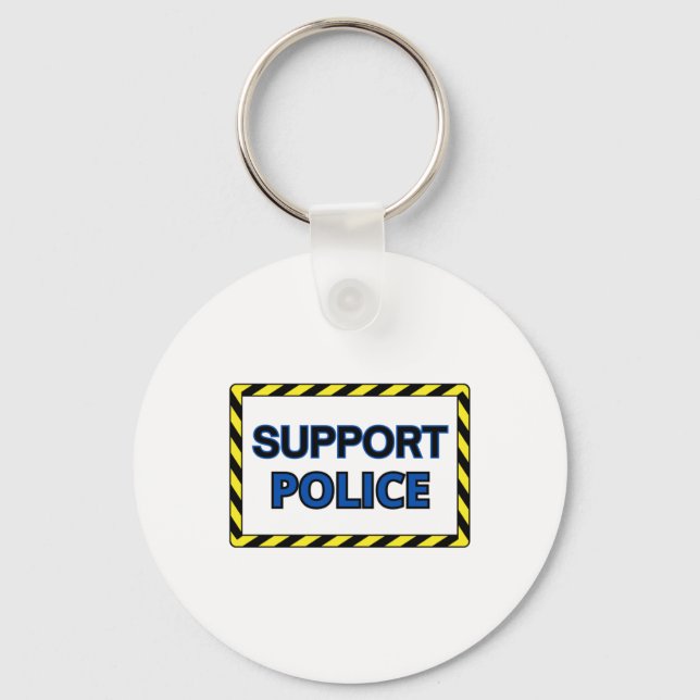 Porte-clés Sticker de police de support2 (Recto)