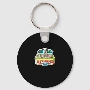 Porte-clés Sticker du Wyoming