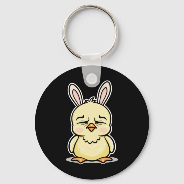 Porte-clés Sticker pour poussette de lapin1 (Recto)