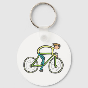 Porte-clés Stickman cycliste