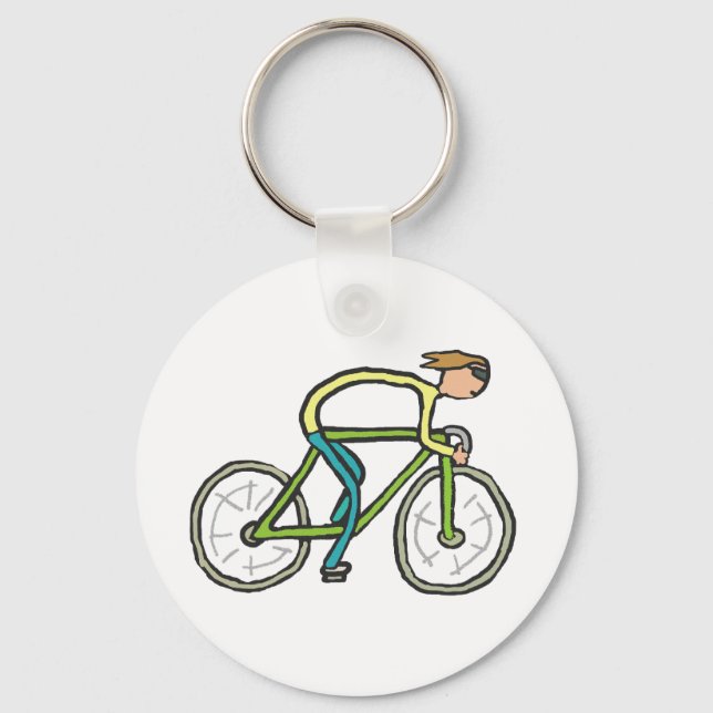 Porte-clés Stickman cycliste (Recto)