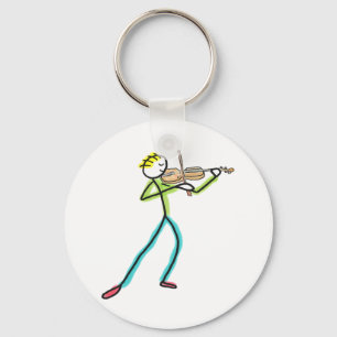 Porte-clés Stickman jouant du violon