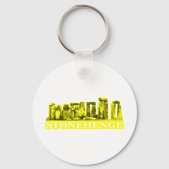 Porte-clés Stonehenge Jaune transp Le MUSÉE Zazzle Cadeaux (Recto)