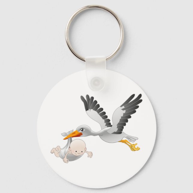 Porte-clés stork and baby (Recto)