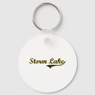 Porte-clés Storm Lake Iowa Design classique