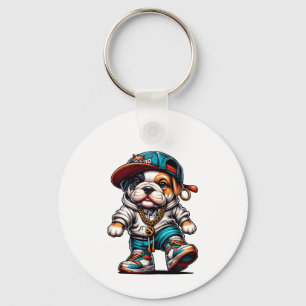 Porte-clés Streetwear Hip Hop Bouledogue