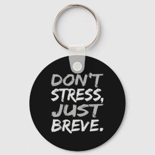 Porte-clés Stress Just Breve Dyslexia Sensibilisation Argent