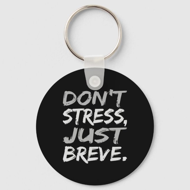 Porte-clés Stress Just Breve Dyslexia Sensibilisation Argent  (Recto)