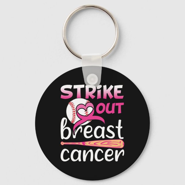 Porte-clés Striout Breast Cancer Awareness Baseball Softba (Recto)