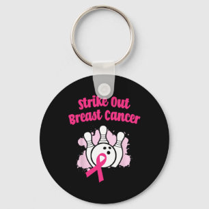 Porte-clés Striout Breast Cancer Bowling Ruban rose