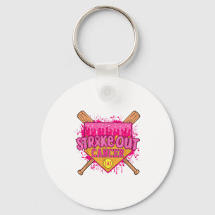 Porte-clés Striout Breast Cancer Guerrier Softball Drip Hom