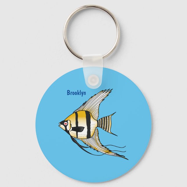 Porte-clés Striped angelfish cartoon (Recto)