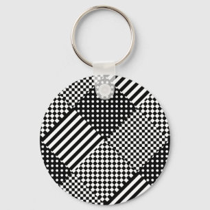 Porte-clés Stripes Check Harlequin Pois Conception mixte