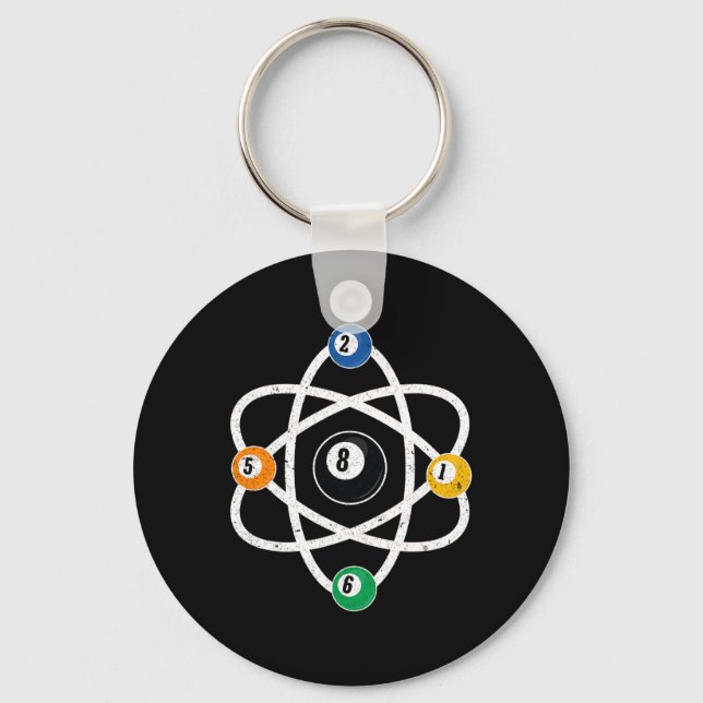Porte-clés Structure atomique Billiards Hommes Fundy 8 Ball P (Recto)