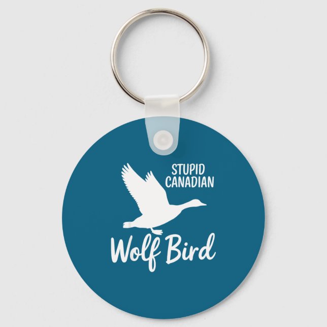 Porte-clés Stud Canadian Wolf Bird Funny  (Recto)