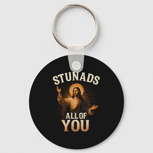 Porte-clés Stunads Vous Tous Drôle Jésus Silhouette Sarcasti (Recto)