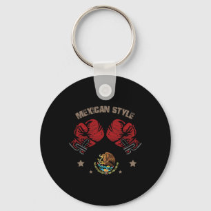 Porte-clés Style de boxe mexicaine Drapeau mexicain Sty de bo