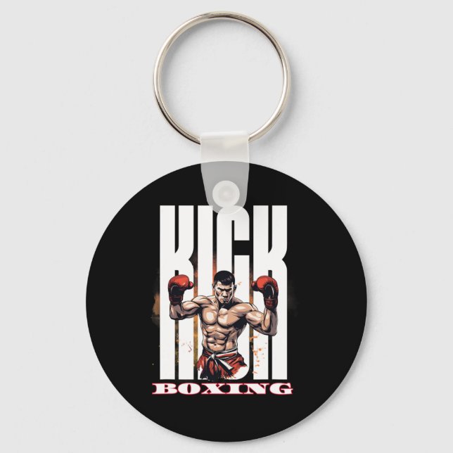 Porte-clés Style de combat de kickboxing (Recto)
