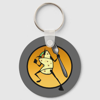 PORTE-CLÉS STYLE DE DESSIN AMUSANT BURRITO PORTE - CLÉ ROND