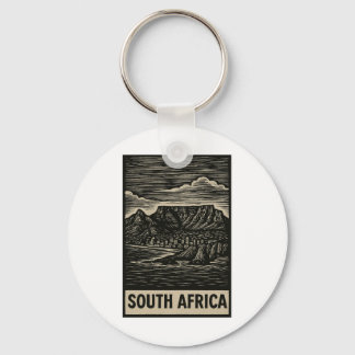 Porte-clés Style de linogravure sud-africain