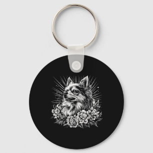 Porte-clés Style de tatouage Amoureux des chiens Retro Keesho