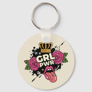 Porte-clés Style de tatouage Girl Power