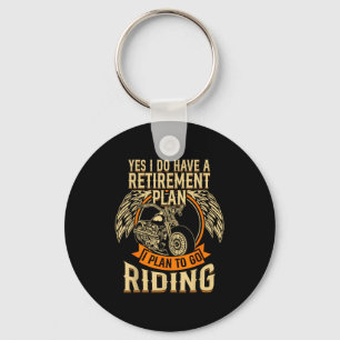 Porte-clés Style de vie de retraite de motard moto chopper lo