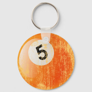 PORTE-CLÉS STYLE ÉRODÉ ET ÂGÉ DE BOULE DE BILLARDS DU NUM