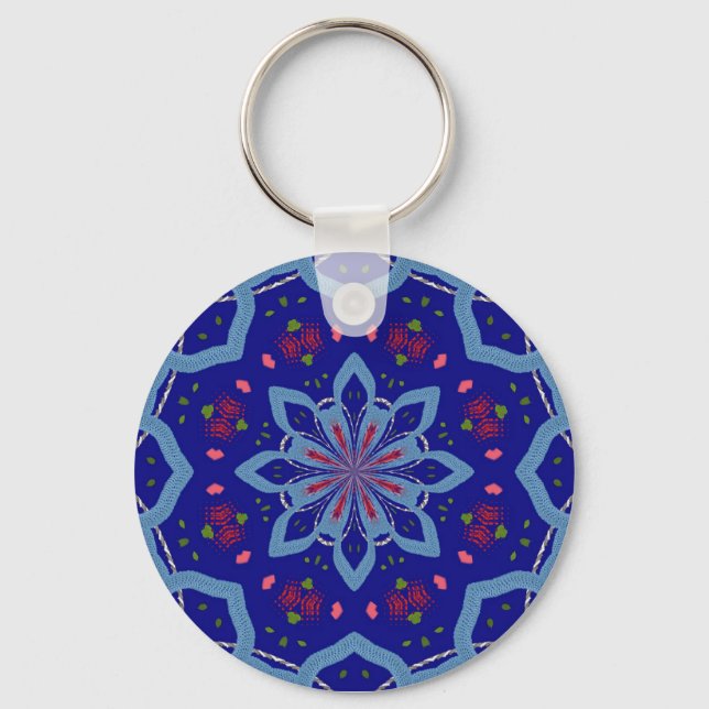 Porte-clés Style Kaleido Bleu (Recto)
