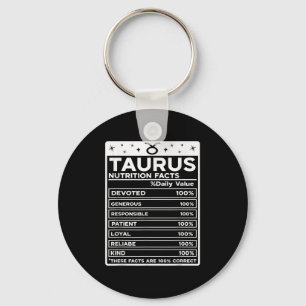 Porte-clés Style nutritionnel Taurus Design zodiaque, Taurus