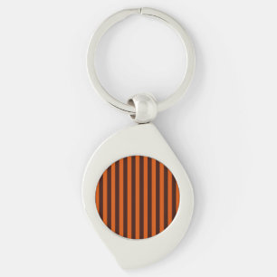 Porte-clés Style rétro des bandes verticales orange brûlées