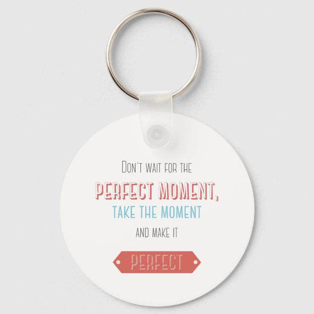 Porte-clés Style typographique rétro motivationnel (Recto)