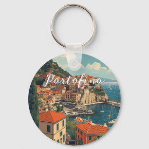 Porte-clés Style Vintage Portofino Gênes Italie