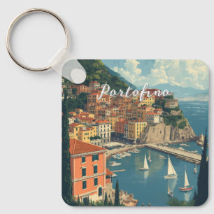 Porte-clés Style Vintage Portofino Gênes Italie