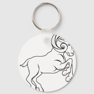 Porte-clés Stylised aries ram illustration