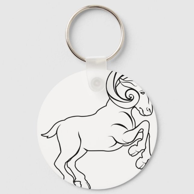 Porte-clés Stylised aries ram illustration (Recto)