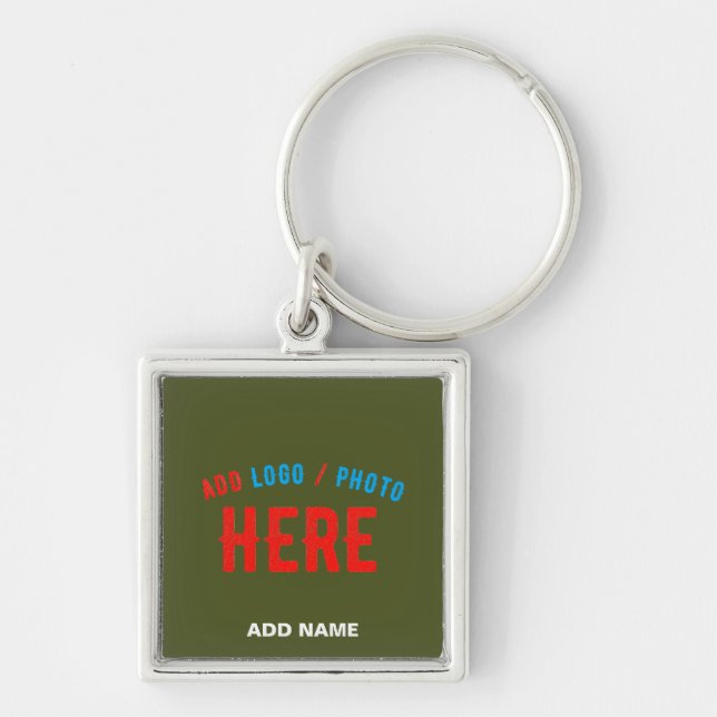 PORTE-CLÉS STYLISH MODERNE ARMÉE VERT VÉRIFIÉ MARQUE (Devant)