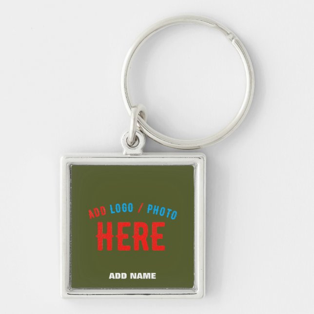PORTE-CLÉS STYLISH MODERNE ARMÉE VERT VÉRIFIÉ MARQUE (Devant)